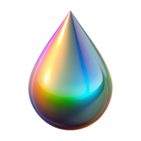 wonderful traditional A single tear drop, reflecting rainbow light, high resolution png