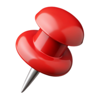 serene rustic A pushpin, red with a metal point, professional png