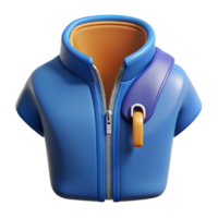magnificent minimalist A zipper, half-zipped, 4K png