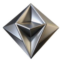 extraordinary rustic A metallic, geometric shape with sharp edges premium png