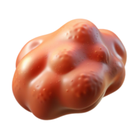 extraordinary artistic A floating, organic blob with a textured surface authentic png