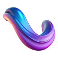 dramatic classic A flowing, abstract wave with a gradient color scheme exclusive png