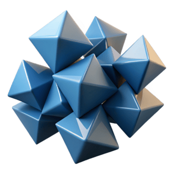 magnificent modern A cluster of floating, geometric shapes with sharp angles original png