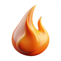 dramatic artistic A single, stylized flame with flickering, dynamic shapes high resolution png