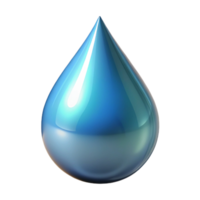 vibrant vintage A single, stylized drop of water with a reflective surface exclusive png