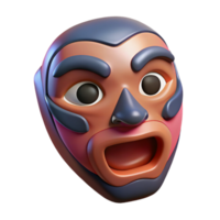 serene modern A single, stylized mask with an expressive design high resolution png