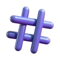 impressive creative A single, stylized hashtag symbol with interconnected lines high quality png