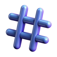 vibrant classic A single, stylized hashtag symbol with interconnected lines high quality png