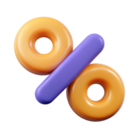 magnificent abstract A single, stylized percentage symbol with two circles authentic png