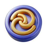 serene creative A single, stylized at symbol with a circular design genuine png