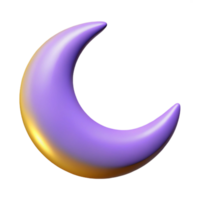stunning abstract A single, stylized crescent moon with a curved shape high quality png