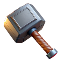 wonderful rustic Mjolnir, Thor's hammer, powerful weapon, 4K png