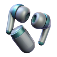 extraordinary abstract A pair of wireless earbuds with noise-canceling technology genuine png