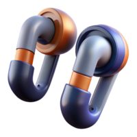 stunning minimalist A pair of wireless earbuds with noise-canceling technology detailed png
