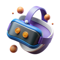 wonderful creative A virtual reality headset with motion tracking sensors detailed png