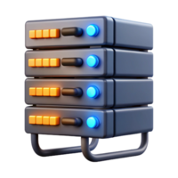 serene modern A server rack with blinking lights and cables high resolution png