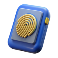 serene artistic A biometric scanner for fingerprint identification exclusive png