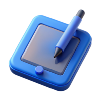dramatic abstract A digital tablet with a stylus pen high quality png