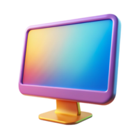 elegant abstract A high-resolution monitor with vibrant colors genuine png