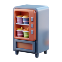 vibrant modern A vending machine dispensing snacks and drinks high resolution png