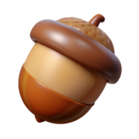 vibrant classic Brown acorn with cap genuine png