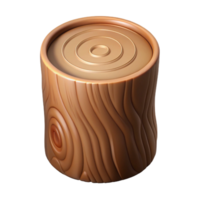 serene artistic Cross-section of a tree trunk authentic png