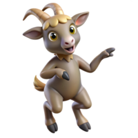 wonderful traditional Satyr, goat-legged creature, playful pose, original png
