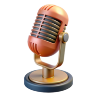 dramatic rustic A microphone, vintage style, detailed png