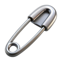 wonderful abstract A safety pin, closed and silver, premium png