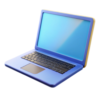 dramatic abstract A laptop computer with the screen open, genuine png
