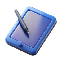 magnificent traditional A tablet computer with a stylus pen, high resolution png