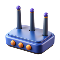 serene traditional A router with multiple antennas, authentic png