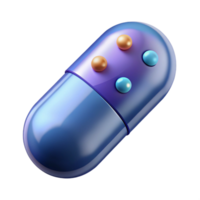 beautiful abstract A smart pill with embedded sensors, detailed png