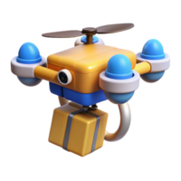 wonderful contemporary A delivery drone carrying a package, high quality png