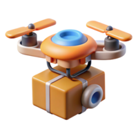 impressive rustic A delivery drone carrying a package, authentic png