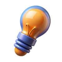 extraordinary abstract A lightbulb, filament glowing, abstract representation of an idea high quality png