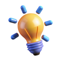 indrukwekkend traditioneel een gloeilamp, filament gloeiend, abstract vertegenwoordiging van een idee hoog resolutie png