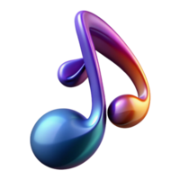 serene artistic A musical note, elegant and abstract exclusive png