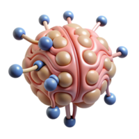 beautiful minimalist A stylized brain composed of interconnected circuits 4K png