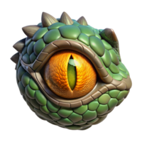 vibrant rustic A powerful dragon's eye, reptilian and intense authentic png