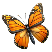 wonderful artistic Monarch butterfly with wings open original png