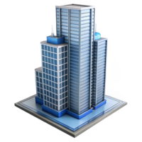 beautiful modern Modern skyscraper architectural model authentic png