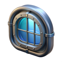 wonderful contemporary Detailed spaceship window with reinforced frame, 4K png