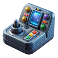 wonderful classic Detailed spaceship console with illuminated buttons, 4K png