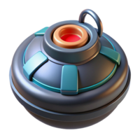 serene minimalist Futuristic landmine with proximity sensor, genuine png