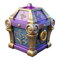 magnificent artistic Pandora's Box, ornate container, mysterious, genuine png