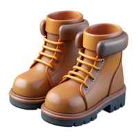 serene minimalist A pair of sturdy leather boots, suitable for adventuring high resolution png