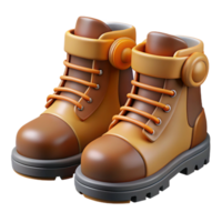 wonderful abstract A pair of sturdy leather boots, suitable for adventuring professional png