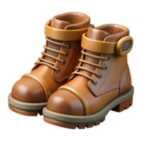 beautiful creative A pair of sturdy leather boots, suitable for adventuring high resolution png