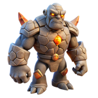 wonderful classic A powerful golem, made of stone and animated by magic original png